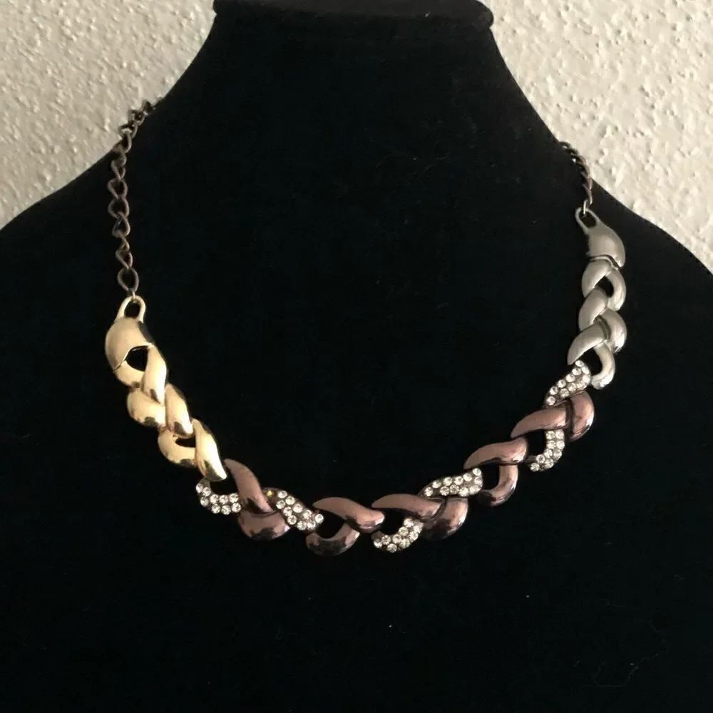 2/$20 gold silver chrome link chain necklace